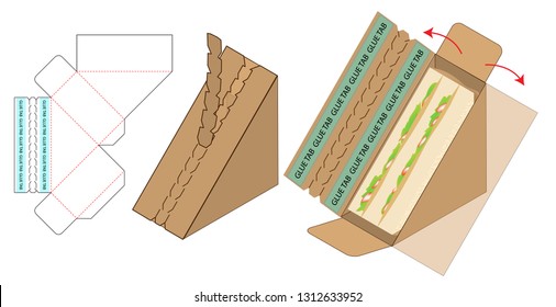 Box packaging die cut template design. 3d mock-up