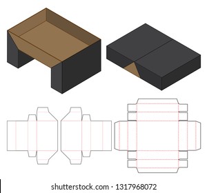 Box packaging die cut template design. 3d mock-up