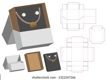 Box packaging die cut template design. 3d mock-up