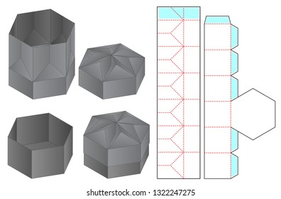 Box packaging die cut template design. 3d mock-up