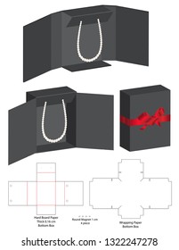Box packaging die cut template design. 3d mock-up