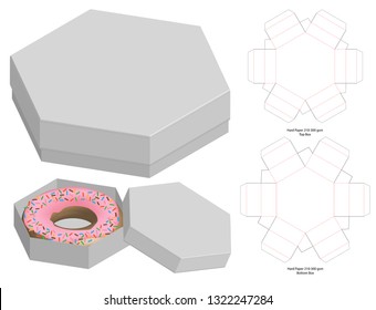 Box packaging die cut template design. 3d mock-up