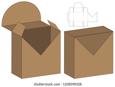 Box packaging die cut template design. 3d mock-up