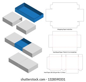 Box packaging die cut template design. 3d mock-up