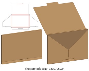 Box packaging die cut template design. 3d mock-up