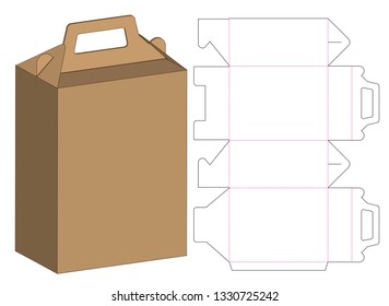 Box packaging die cut template design. 3d mock-up