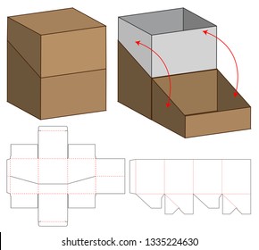 Box packaging die cut template design. 3d mock-up