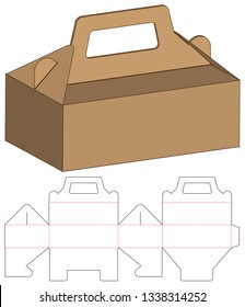 Box packaging die cut template design. 3d mock-up