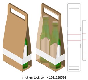 Box packaging die cut template design. 3d mock-up