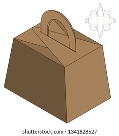 Box packaging die cut template design. 3d mock-up