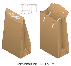 Box packaging die cut template design. 3d mock-up