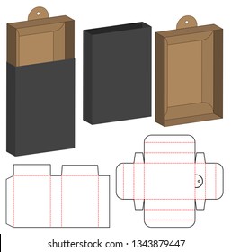 Box packaging die cut template design. 3d mock-up