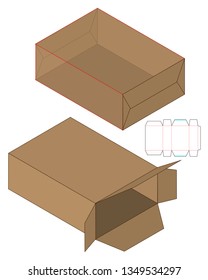 Box packaging die cut template design. 3d mock-up