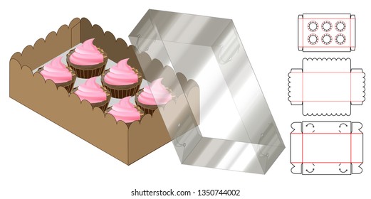 Box packaging die cut template design. 3d mock-up