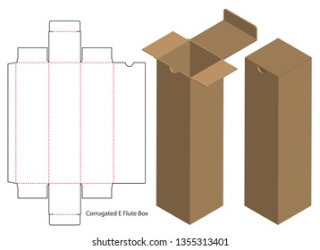 Box packaging die cut template design. 3d mock-up