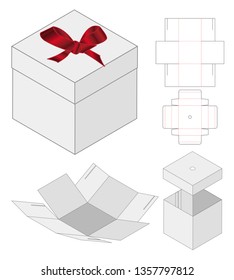 Box packaging die cut template design. 3d mock-up