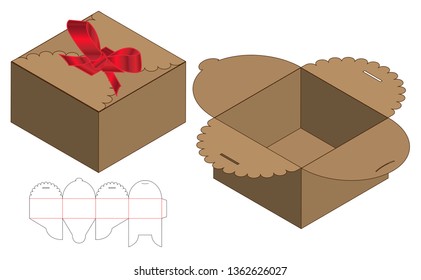 Box packaging die cut template design. 3d mock-up