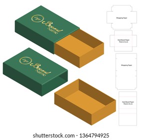 Box packaging die cut template design. 3d mock-up