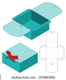 Box packaging die cut template design. 3d mock-up