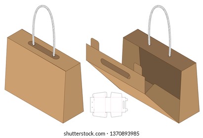 Box packaging die cut template design. 3d mock-up