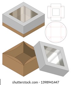 Box packaging die cut template design. 3d mock-up