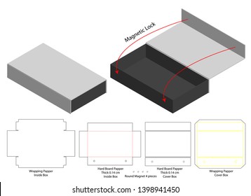 Box packaging die cut template design. 3d mock-up