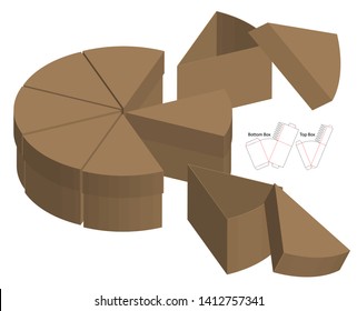 Box packaging die cut template design. 3d mock-up