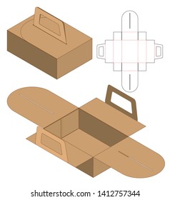 Box packaging die cut template design. 3d mock-up