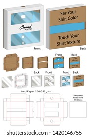 Box packaging die cut template design. 3d mock-up