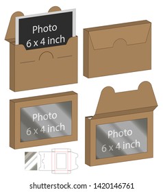 Box packaging die cut template design. 3d mock-up