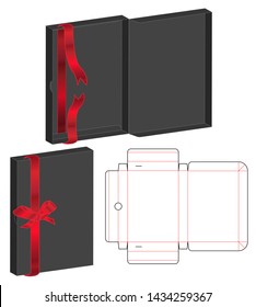 Box packaging die cut template design. 3d mock-up