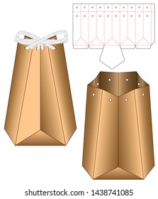Box packaging die cut template design. 3d mock-up