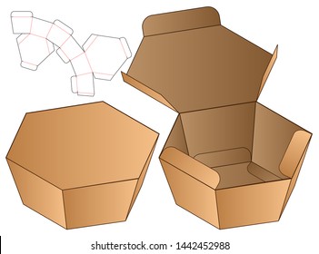 Box packaging die cut template design. 3d mock-up