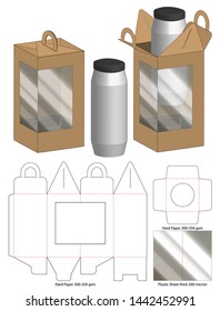 Box packaging die cut template design. 3d mock-up