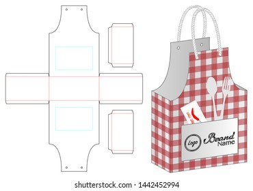 Box packaging die cut template design. 3d mock-up