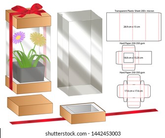 Box packaging die cut template design. 3d mock-up