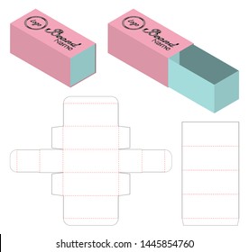 Box packaging die cut template design. 3d mock-up