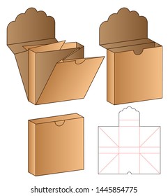 Box packaging die cut template design. 3d mock-up