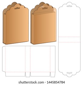Box packaging die cut template design. 3d mock-up