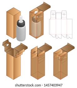 Box packaging die cut template design. 3d mock-up