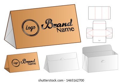 Box packaging die cut template design. 3d mock-up