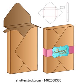 Box packaging die cut template design. 3d mock-up