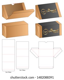 Box packaging die cut template design. 3d mock-up