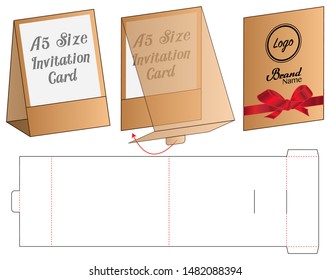 Box packaging die cut template design. 3d mock-up