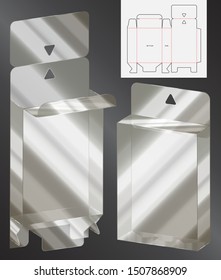 Box packaging die cut template design. 3d mock-up