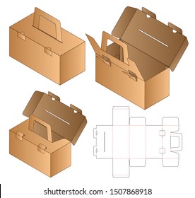 Box packaging die cut template design. 3d mock-up