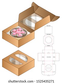 Box packaging die cut template design. 3d mock-up