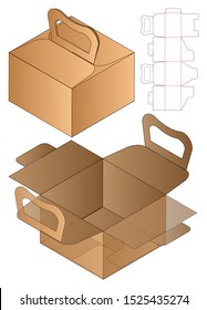 Box packaging die cut template design. 3d mock-up