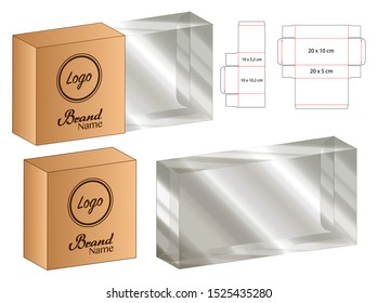 Box packaging die cut template design. 3d mock-up
