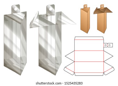 Box packaging die cut template design. 3d mock-up